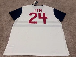 Polo Ralph Lauren white blue Italy ITA 24 Paris Olympics t shirt World Cup XXL - Picture 1 of 4