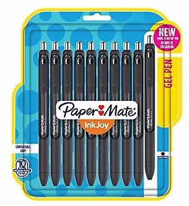BRAND NEW Paper Mate Inkjoy Gel Pens, 0.7mm, Medium Point, BLACK, 10-Pack - Picture 1 of 1