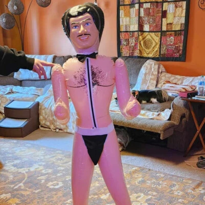 Muñeca inflable de 59" para novia despedida de soltera gallinas fiesta regalo Foto 1 de 4