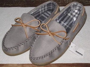 SONOMA HERREN MOKASSIN HAUSSCHUHE -- GRAU, GR. M (8-9) -- NEU -- KOSTENLOSER VERSAND!!! - Bild 1 von 7