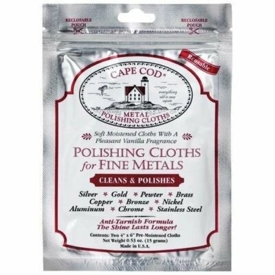 Cape Cod Metall Poliertücher Folienbeutel Brandneu #8821 Zwei Poliertücher - Bild 1 von 2