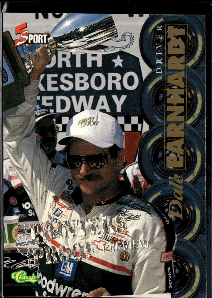 1996 Classic 5 Sport Printers Proof Preview #SP1 Dale Earnhardt  - Image 1 of 2