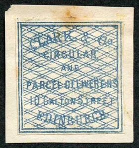 Circular Delivery SGCD3 Clarkand Co. 1/4d blue on piece - Picture 1 of 1