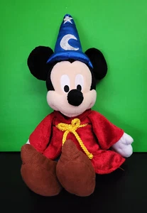 Disney Parks Sorcerer Mickey Mouse 13” Plush Stuffed Animal Fantasia Wizard Hat - Picture 1 of 3