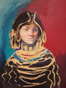 "AMERICAN PRINCESS" PAINTING 1990 Oils/Acrylic on Canvas 20"L X 24"H x1/2"W - Picture 1 of 12