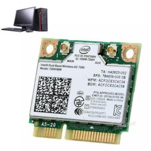 For Intel 7260HMW Dual band wireless-AC 867Mbps 802.11ac USNEW PCI-E 4.0 C2T7 - Afbeelding 1 van 12