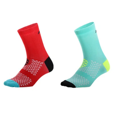 Road Cycling Riding Socks Mens Womens Bicycle Bike Sports Ankle Socks XC BMX Red - Image 1 of 4