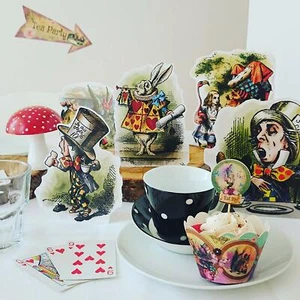Accesorios para tarjetas de Alicia en el País de las Maravillas suministros para fiesta decoración de mesa - Imagen 1 de 6