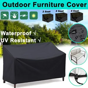 Heavy Duty Waterproof Outdoor Garden Bench Seat Cover For Furniture 2/3/4 Seater - Picture 1 of 16