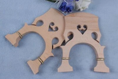 1pcs 4/4 Upright Bass bridge fine maple Adjustable Height with metal Screws - Image 1 of 4