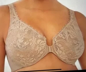 NWOT Glamorise Wonderwire 38B Front Close Bra 9245 Beige UW - Picture 1 of 12