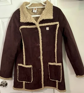 Carhartt Women’s Medium 8/10 Boulder Parka 100044 643 Faux Suede Sherpa Lined - Picture 1 of 14