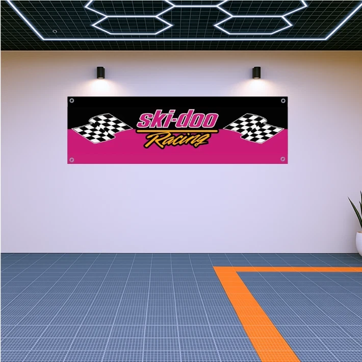 Ski-Doo Racing Flag Banner – 71x24 Off-Road Garage Wall Decors - Image 1 of 1
