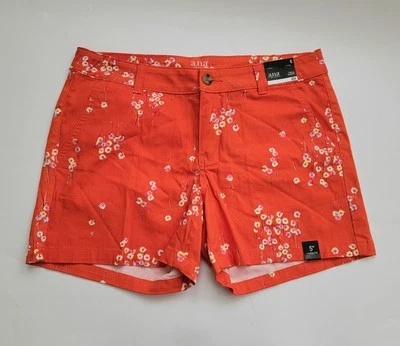 Nuevos Pantalones Cortos de Sarga a.n.a Talla 6 Floral Exterior Naranja Foto 1 de 4