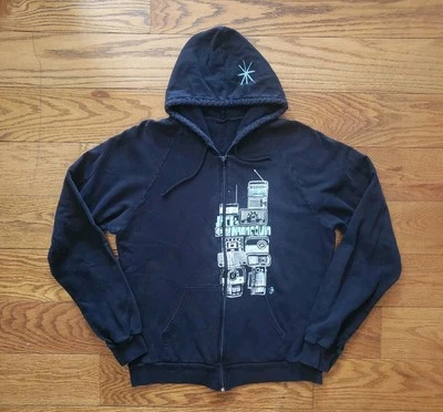 Sudadera con Capucha Vintage JACKS MANIQUÍ Banda Tour Cremallera Talla Grande Y2K Punk LEER Foto 1 de 4