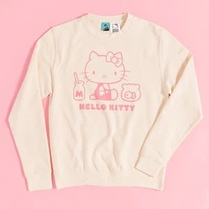 Official Sanrio Hello Kitty Outline Cream Sweater : S,L,XL,XXL : S,L,XL,XXL - Picture 1 of 4