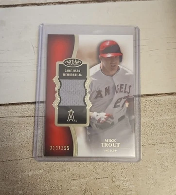 2012 Topps Tier One Mike Trout Top Shelf Relics Game Used Patch /399 #TSR-MTR🔥 - Image 1 of 2