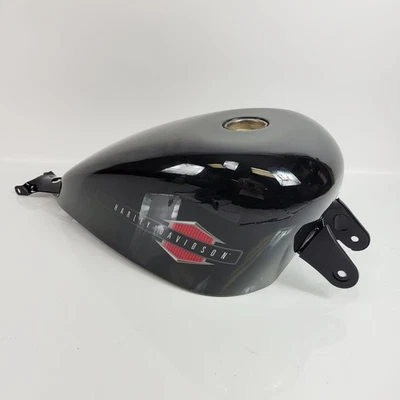 Harley 10-22 Sportster Forty Eight tanque de combustible de gasolina cacahuete negro vivo abollado Foto 1 de 4