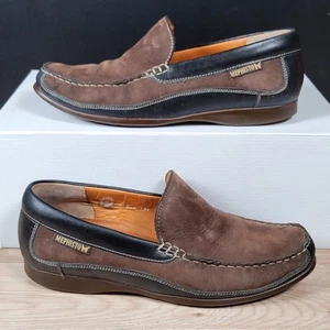 Mephisto Baduard Shoes Mens Size 8.5 Brown Nubuck Loafer Moccasin Pinch Toe - Picture 1 of 8