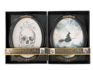Marmont Hill Halloween Kunst TikTok Viral 11x14 2er Set Rahmen Hexe Totenkopf Spooky - Bild 1 von 6
