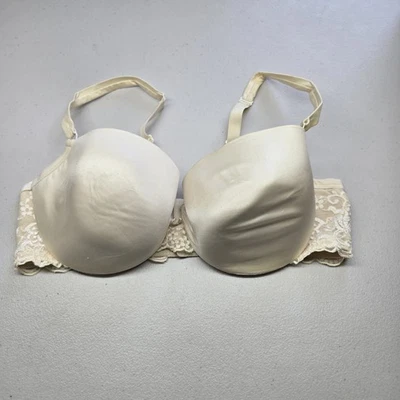 Cacique Women Bra 38DD Ivory Lightly Lined Underwired Lace Convertible - Image 1 of 4