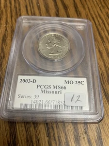 PCGS 2003 D MS66 Missouri State Quarter 25C - Picture 1 of 7