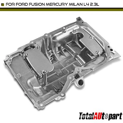 Cacerola de aceite de aluminio sin sensor de nivel para Ford Fusion 2,3 L 2006 2007 2008 2009 2010 Foto 1 de 4