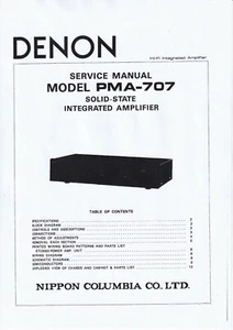 Service Manual-Anleitung für Denon PMA-707  - Picture 1 of 1