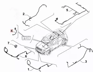 GENUINE MOPAR JEEP RENEGADE 2014 - 2018 USB CONSOLE WIRING LOOM HARNESS 52063820 - Picture 1 of 4