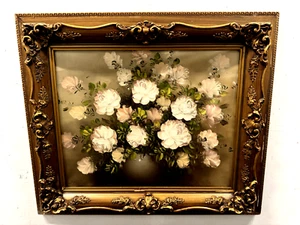 Original quality vintage art "Flowers" FRMD - Picture 1 of 7