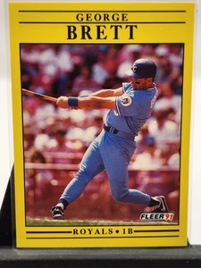 1991 Fleer Baseball Card #552 George Brett Kansas City Royals Mint Condition HOF