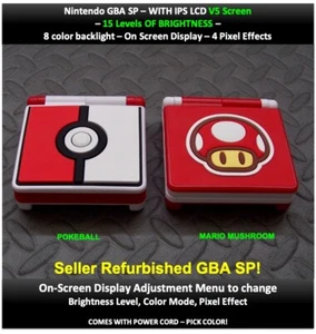 Game Boy Advance GBA SP IPS MOD V5 versión más reciente OSD 15 niveles de brillo - Imagen 1 de 6