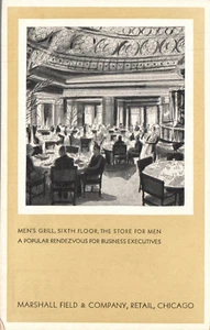 MARSHALL FIELD & COMPANY  POSTCARD Chicago, Illinois Men's Grill, Sixth Floor - Picture 1 of 2