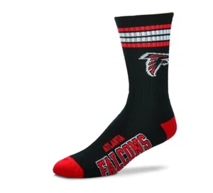 Atlanta Falcons Football 4-Stripe Deuce Crew Socks - Picture 1 of 1