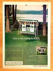 CIGARRILLOS KOOL MENTHOL — OFERTA DE SWING DE CÉSPED — ANUNCIO DE REVISTA VINTAGE 1974 - Imagen 1 de 1