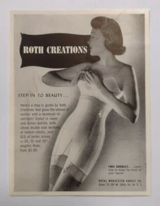 Faja Roth Creations 1949 anuncio Royal Worcester Corset Co. Nueva York - Imagen 1 de 1