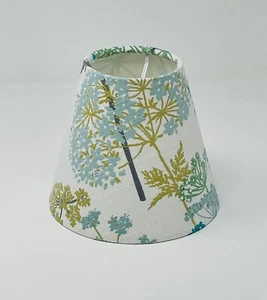 Lampshade Teal Pistachio Country Hedgerow Floral Small Candle Clip Chandelier - Picture 1 of 12