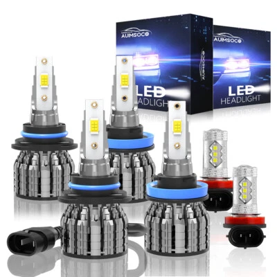 Kit de faros LED + bombillas antiniebla para Jeep Compass utilitario 4 puertas 2,4 L 2014-2022 Foto 1 de 4