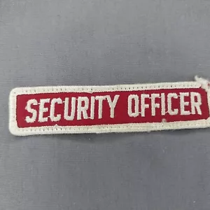 Security Officer Red White Tab 4.5" x 1" Patch - Picture 1 of 2