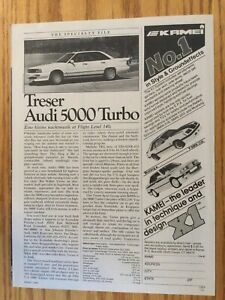 AU64 Article 1984 Treser Audi 5000 Turbo The Specialty File August 1984 1 page