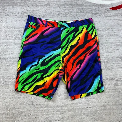 Royal & Awesome 高尔夫短裤男式 40 蓝色绿色老虎斜纹布 — 第 1/4 张图片