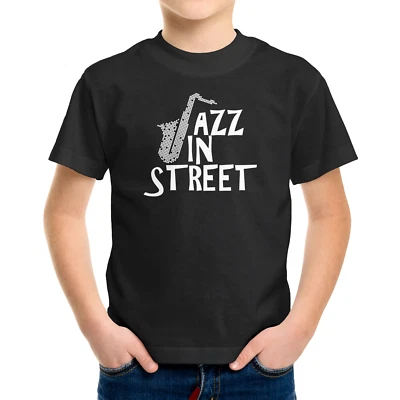 Camiseta Body Infantil Bebê Música Jazz In Street Saxofone Criança Menino - Imagem 1 de 4