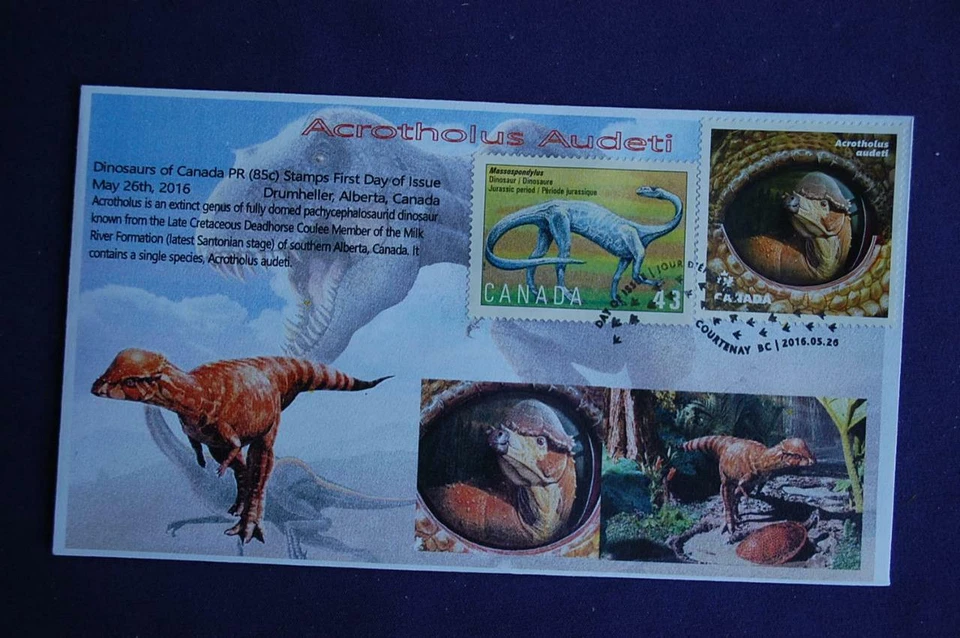 Canada Dinosaurs Acrotholus Audeti WA Stamp Combo FDC Bullfrog 09585 Sc#  W/1495 - Image 1 of 1