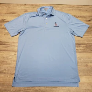 Rancho La Quinta Golf Polo Shirt Mens M Peter Millar Summer Comfort Blue - Picture 1 of 9