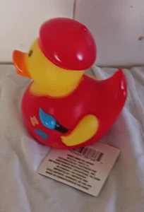 new novelty world Painter/Artis Rubber Duck Big 4"Hard Plastic For 6m+ Bath Toy - Picture 1 of 10