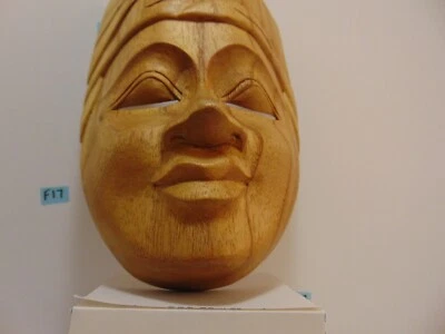 Vintage Hand Carved Wooden  MASK ,  Masquerade Ball Mask - Image 1 of 4