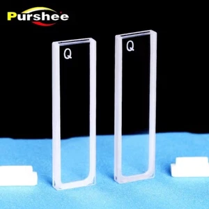 2 PCS quartz cuvette cells with lid 1mm path length JGS1 - Picture 1 of 8
