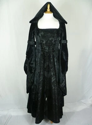 Ready Made Black Gothic Wedding Dress, Medieval Gown size 16 to 18 - Image 1 of 4