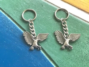 SYMBOL USA. AMERICAN EAGLE JEWELRY 1 PEWTER BALD EAGLE KEY CHAIN ALL NEW. - Picture 1 of 2