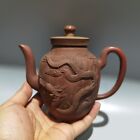 6" Yixing Zisha Clay Handmade carved dragon phoenix Kung Fu Tea regimen Teapot